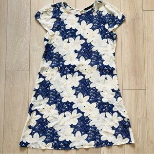 Zara Blue & White Floral Dress Women’s Size Small
